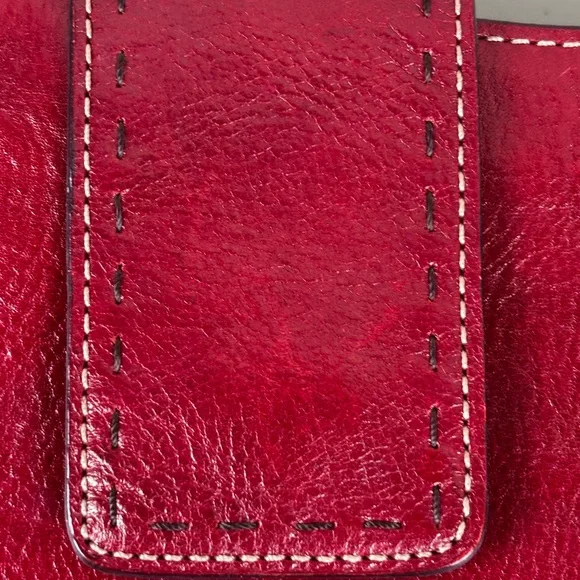 Fossil Oxblood Red Leather Shoulder Bag. Vintage 90s - Picture 7 of 17